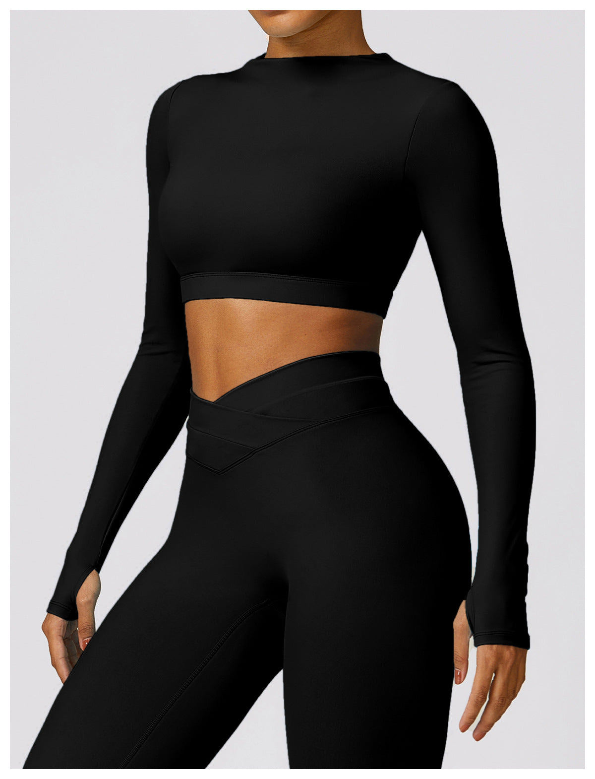 SET COMPLETO DE LEGGINGS Y TOP MANGA LARGA