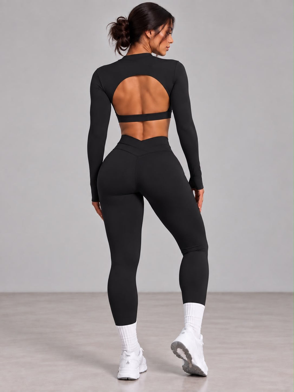 Conjunto Performance Negro de Manga Larga y Leggings