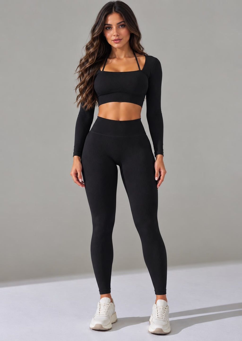 Conjunto Seamless de Manga Larga y Leggings