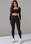 Conjunto Seamless de Manga Larga y Leggings