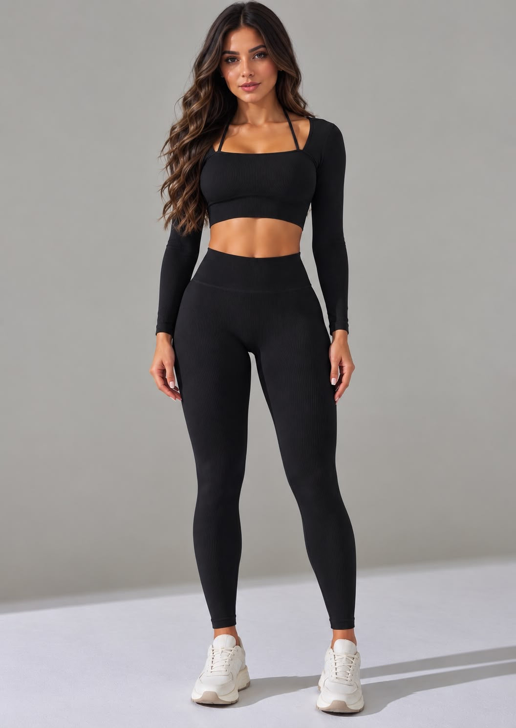 Conjunto Seamless de Manga Larga y Leggings