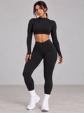 Conjunto Performance Negro de Manga Larga y Leggings