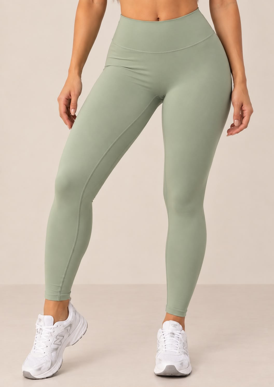 Leggings de Cintura Alta en Verde Salvia