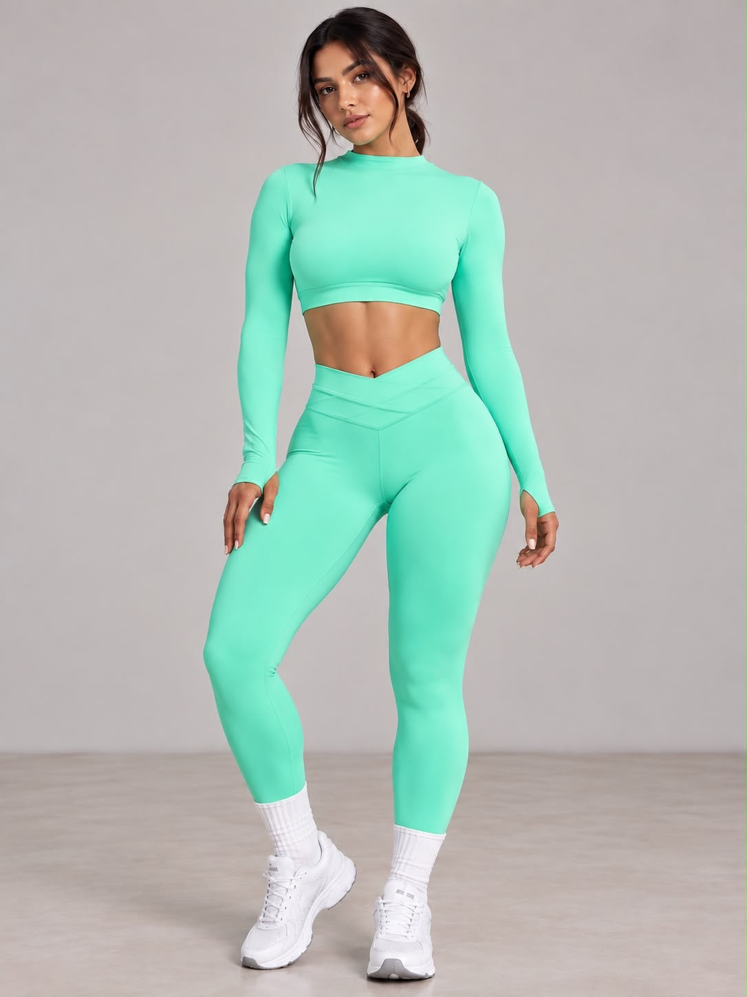 Conjunto Seamless de Manga Larga y Leggings