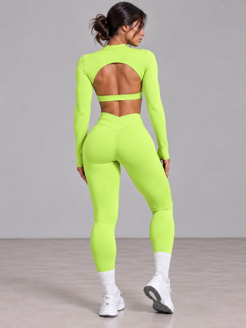 Conjunto Performance Neon de Manga Larga